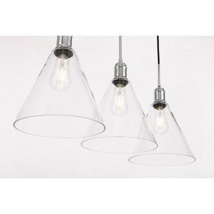 Elegant Pendant Light - Chrome, L 36" (LD6232C)