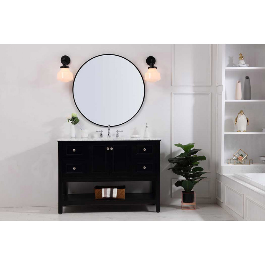 Elegant Wall Sconce - Black/Matte Glass (LD6237BK)