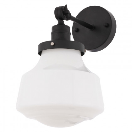 Elegant Wall Sconce - Black/Matte Glass (LD6237BK)