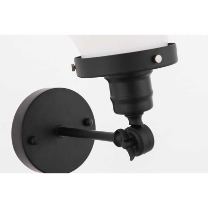 Elegant Wall Sconce - Black/Matte Glass (LD6237BK)