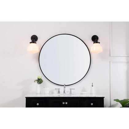 Elegant Wall Sconce - Black/Matte Glass (LD6237BK)