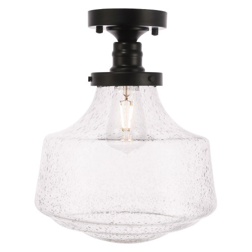 Elegant Flush Mount Light - Black, L 11" (LD6240BK)
