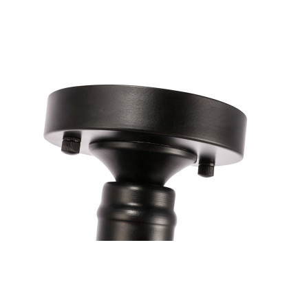 Elegant Flush Mount Light - Black/Glass Matte, L 11" (LD6243BK)
