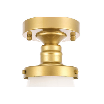 Elegant Flush Mount Light - Brass/Glass Matte, L 11" (LD6245BR)