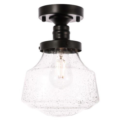 Elegant Flush Mount Light - Black, L 8" (LD6246BK)