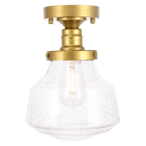 Elegant Flush Mount Light - Brass, L 8" (LD6248BR)