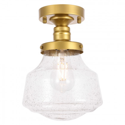 Elegant Flush Mount Light - Brass, L 8" (LD6248BR)