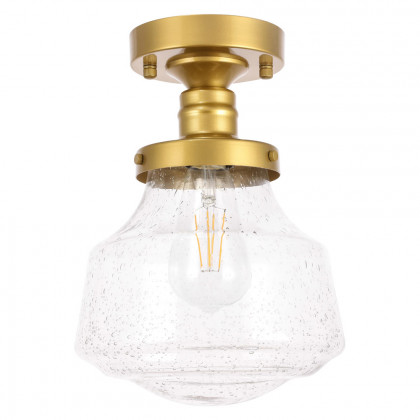 Elegant Flush Mount Light - Brass, L 8" (LD6248BR)