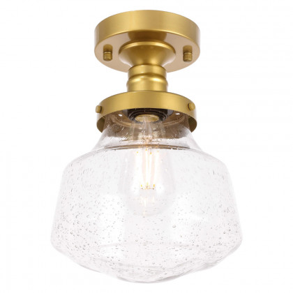 Elegant Flush Mount Light - Brass, L 8" (LD6248BR)