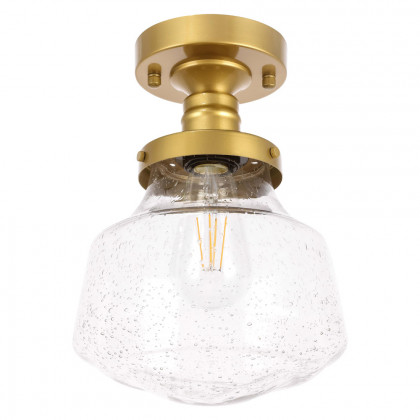Elegant Flush Mount Light - Brass, L 8" (LD6248BR)