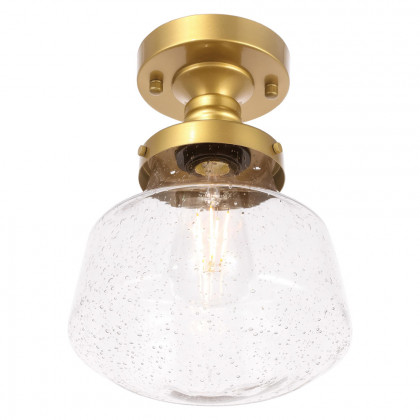 Elegant Flush Mount Light - Brass, L 8" (LD6248BR)