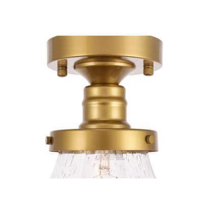 Elegant Flush Mount Light - Brass, L 8" (LD6248BR)