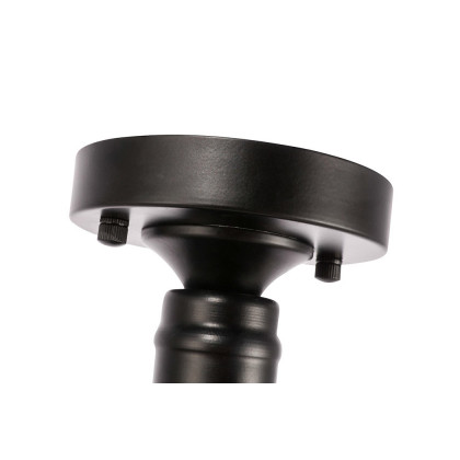 Elegant Flush Mount Light - Black/Glass Matte, L 8" (LD6249BK)