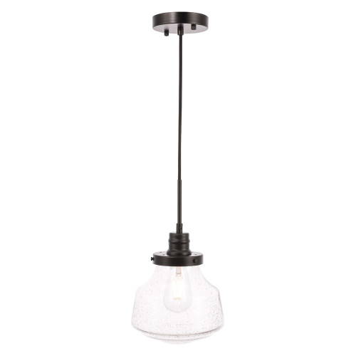Elegant Pendant Light - Black, L 8" (LD6252BK)