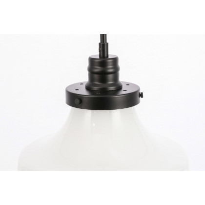 Elegant Pendant Light - Black/Glass Matte, L 11" (LD6261BK)