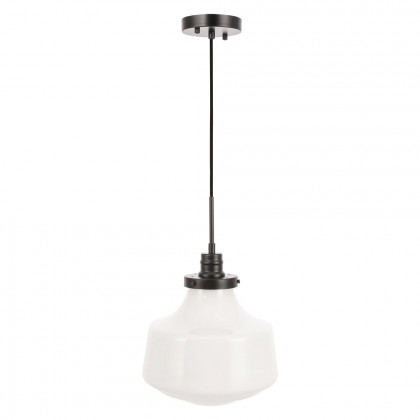 Elegant Pendant Light - Black/Glass Matte, L 11" (LD6261BK)