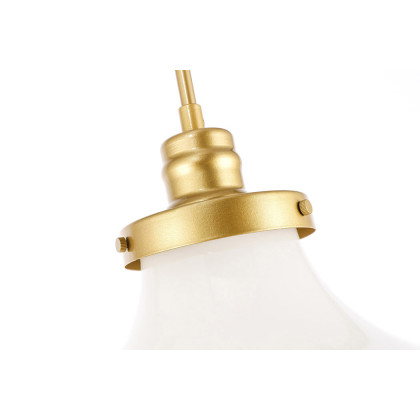 Elegant Pendant Light - Brass/Glass Matte, L 11" (LD6263BR)