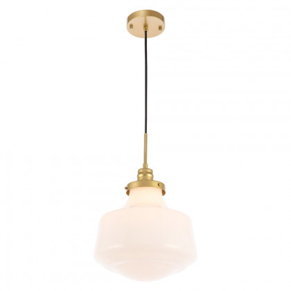 Elegant Pendant Light - Brass/Glass Matte, L 11" (LD6263BR)