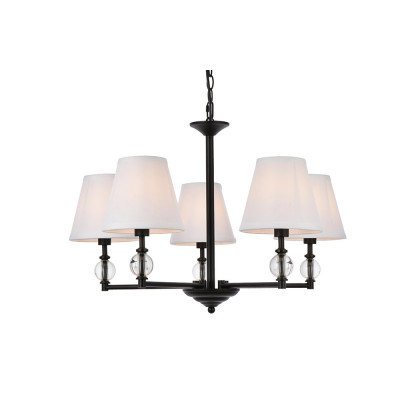 Elegant Bethany 5 Lights Pendant - Black (LD7024D25BK)