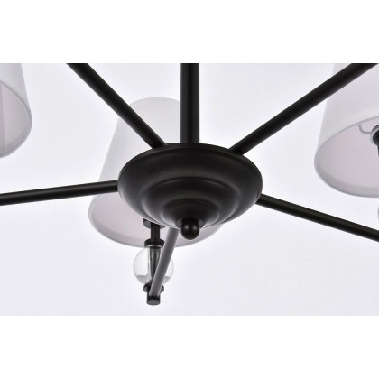 Elegant Bethany 5 Lights Pendant - Black (LD7024D25BK)