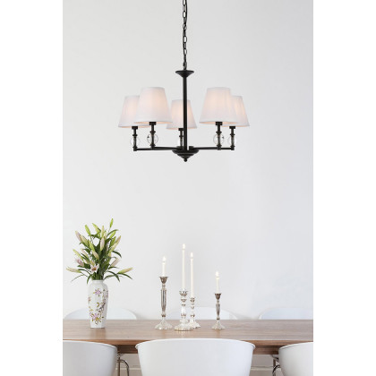 Elegant Bethany 5 Lights Pendant - Black (LD7024D25BK)