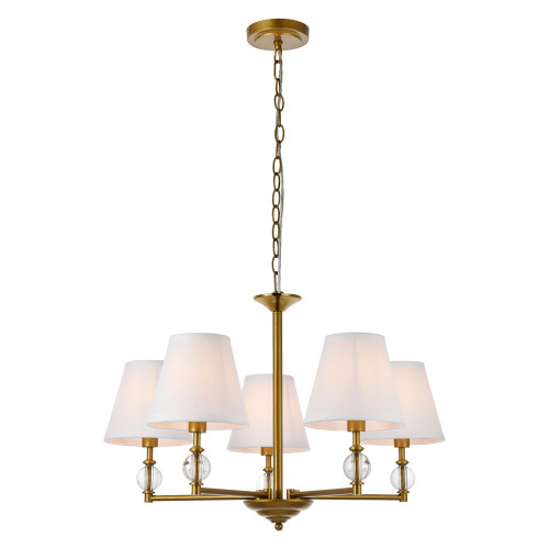 Elegant Bethany 5 Lights Pendant - Brass (LD7024D25BR)