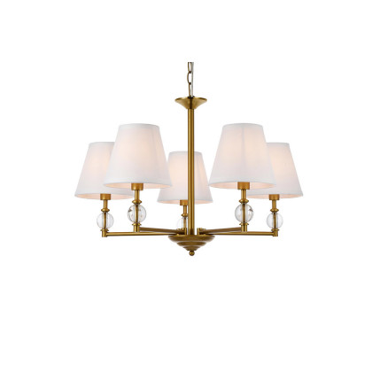 Elegant Bethany 5 Lights Pendant - Brass (LD7024D25BR)
