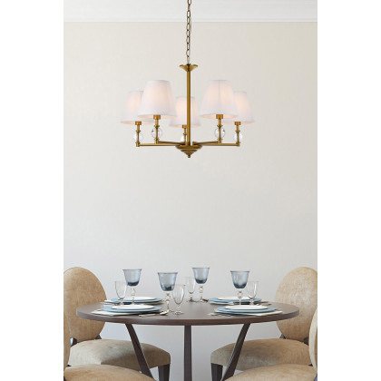 Elegant Bethany 5 Lights Pendant - Brass (LD7024D25BR)