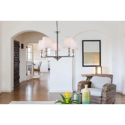Elegant Bethany 5 Lights Pendant - Satin Nickel (LD7024D25SN)
