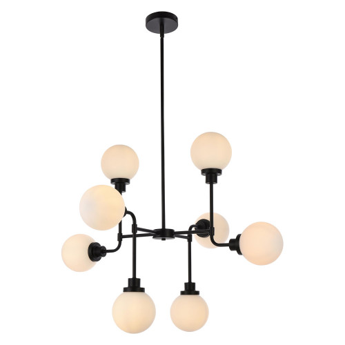 Elegant Hanson 8 Lights Pendant - Black (LD7038D36BK)
