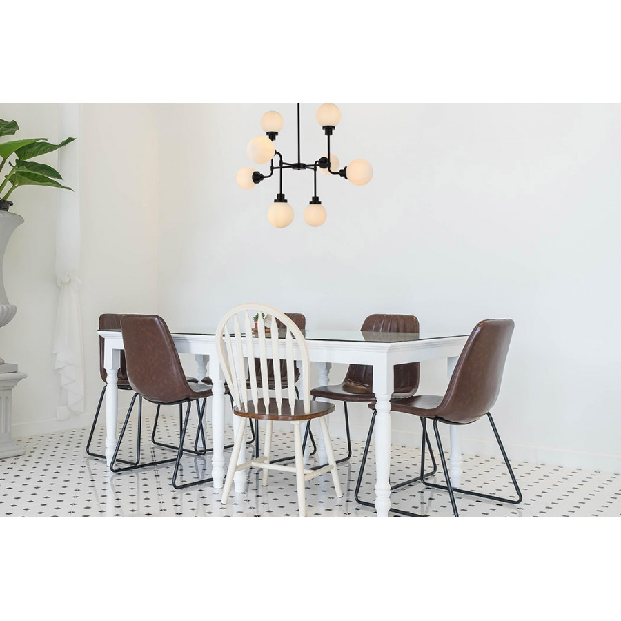 Elegant Hanson 8 Lights Pendant - Black (LD7038D36BK)