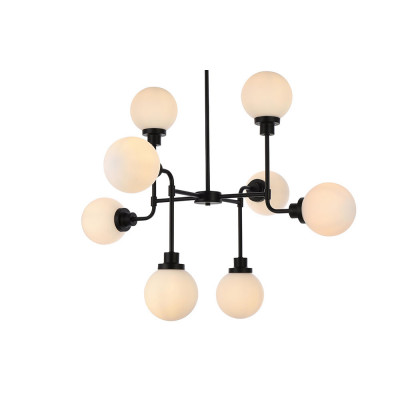 Elegant Hanson 8 Lights Pendant - Black (LD7038D36BK)