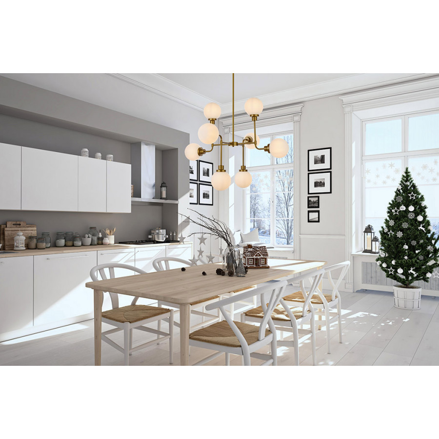 Elegant Hanson 8 Lights Pendant - Brass (LD7038D36BR)