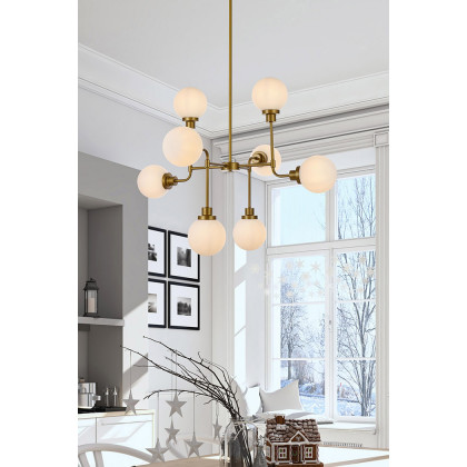 Elegant Hanson 8 Lights Pendant - Brass (LD7038D36BR)