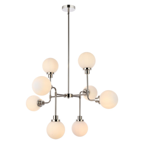 Elegant Hanson 8 Lights Pendant - Polished Nickel (LD7038D36PN)