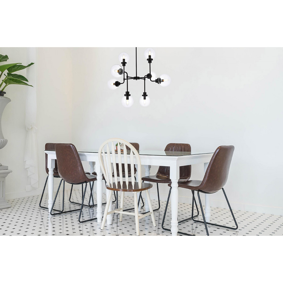 Elegant Hanson 8 Lights Pendant - Black (LD7039D36BK)
