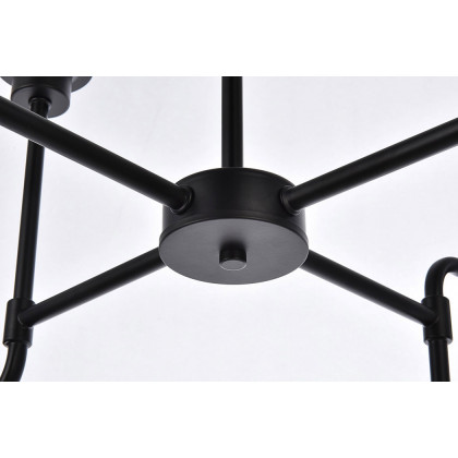 Elegant Hanson 8 Lights Pendant - Black (LD7039D36BK)