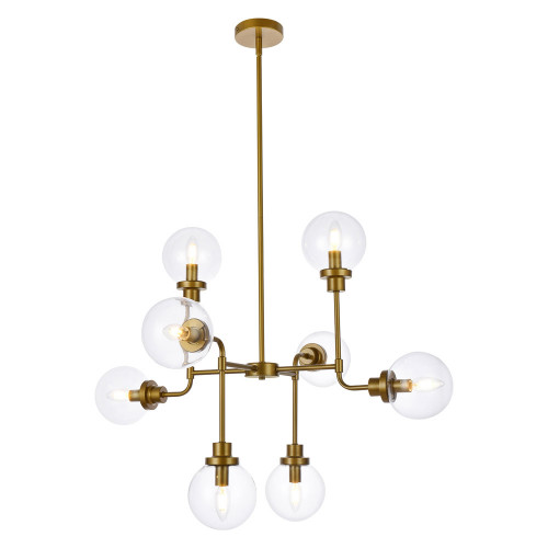 Elegant Hanson 8 Lights Pendant - Brass (LD7039D36BR)