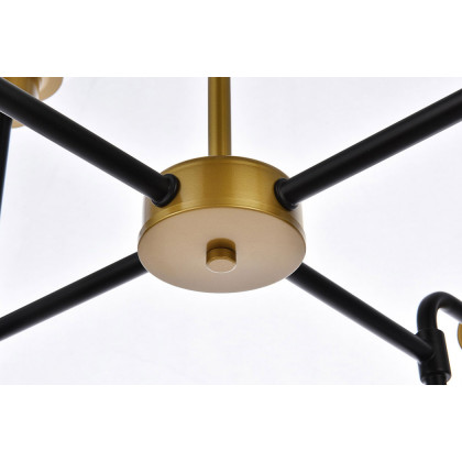 Elegant Hanson 8 Lights Pendant - Brass/Black (LD7039D36BRB)