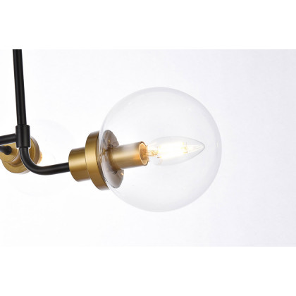 Elegant Hanson 8 Lights Pendant - Brass/Black (LD7039D36BRB)