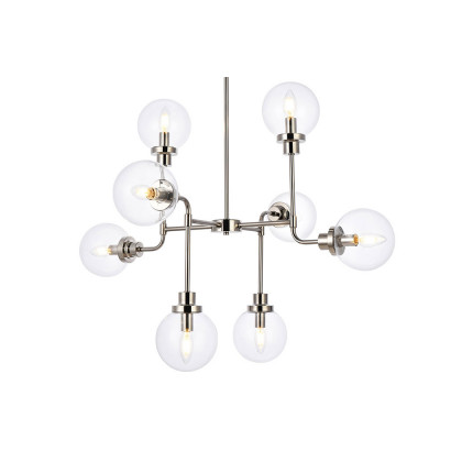 Elegant Hanson 8 Lights Pendant - Polished Nickel (LD7039D36PN)