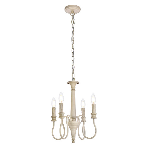 Elegant Flynx 4 Lights Pendant - Weathered Dove, L 14" (LD7042D14WD)