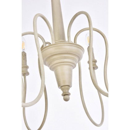 Elegant Flynx 4 Lights Pendant - Weathered Dove, L 26" (LD7044D26WD)