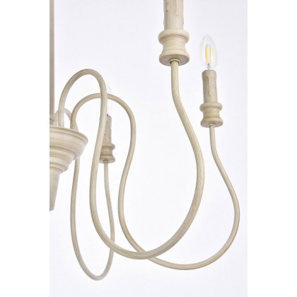 Elegant Flynx 4 Lights Pendant - Weathered Dove, L 26" (LD7044D26WD)