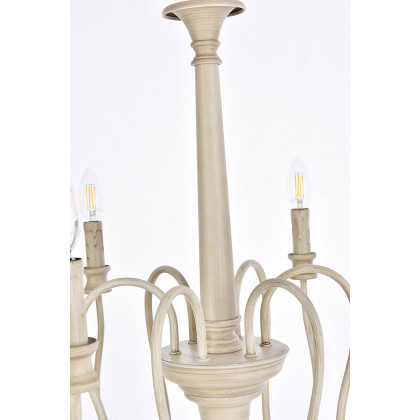 Elegant Flynx 4 Lights Pendant - Weathered Dove, L 26" (LD7044D26WD)
