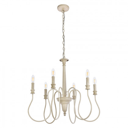 Elegant Flynx 4 Lights Pendant - Weathered Dove, L 26" (LD7044D26WD)