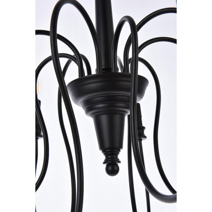 Elegant Flynx 4 Lights Pendant - Black, L 30" (LD7045D30BK)