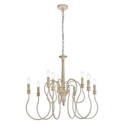 Elegant Flynx 4 Lights Pendant - Weathered Dove, L 30" (LD7045D30WD)