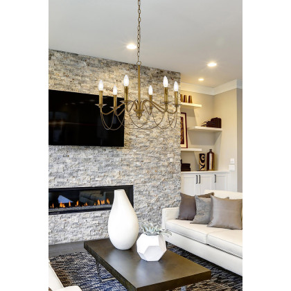 Elegant Westley 6 Lights Pendant - Brass (LD7048D24BR)