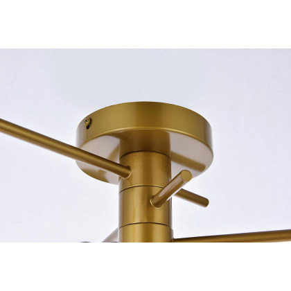 Elegant Xavier 3 Lights Flush Mount - Brass (LD7049F18BR)